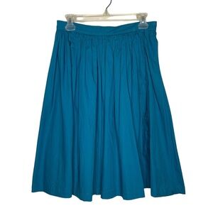 Vintage Saint Laurent Rive Gauche Blue Cotton Skirt IT40